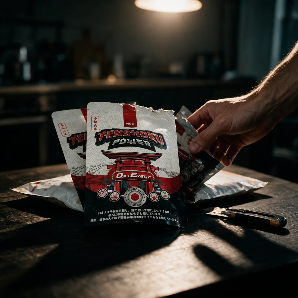 Tenshoku Power bersama parcel dan tangan